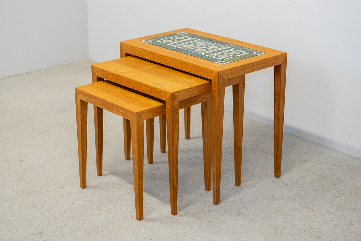 Tiletop Nesting Table  Severin Hansen Jr. for Haslev