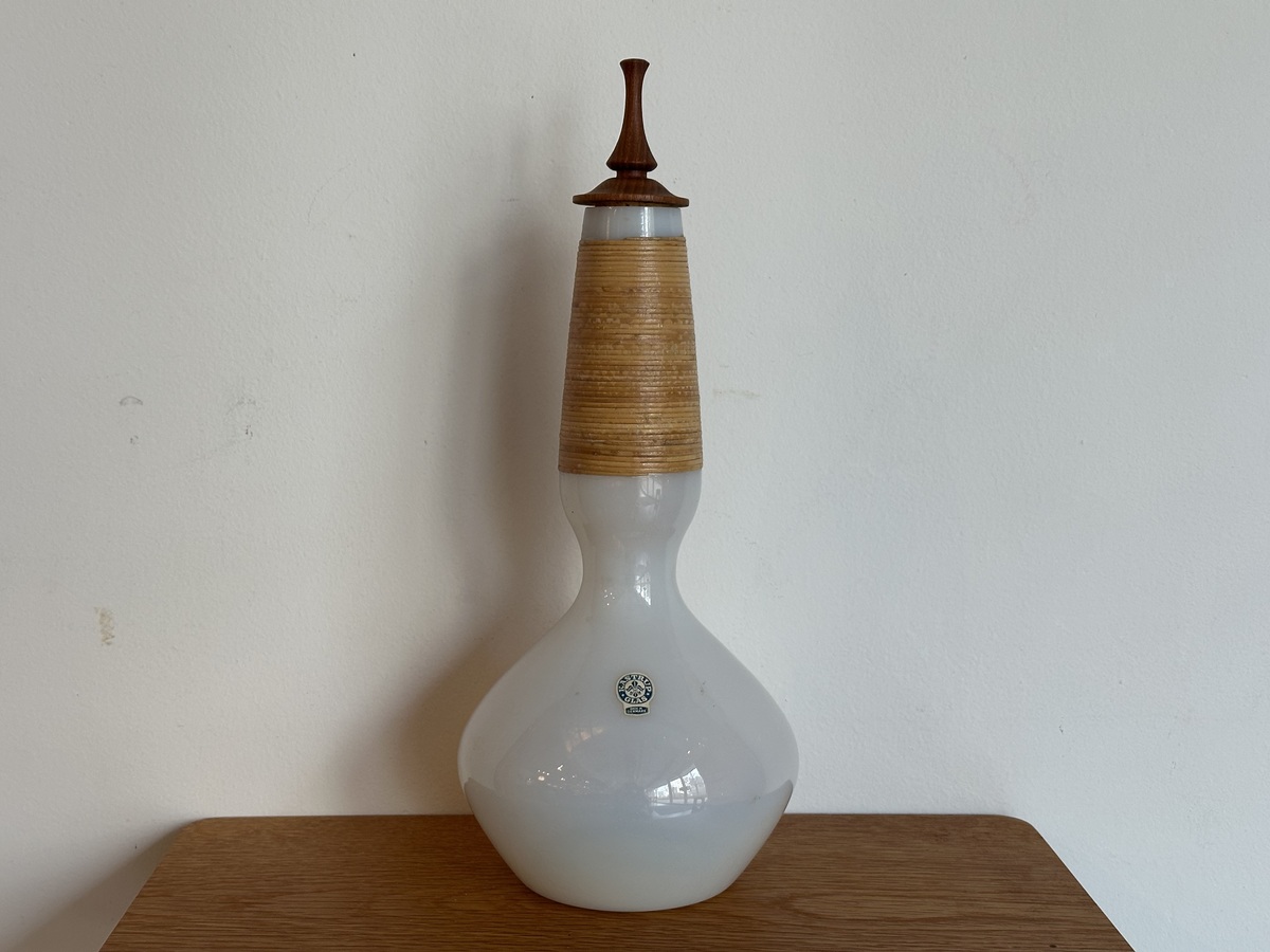 Glass carafe Kastrup Holmegaard Opaline