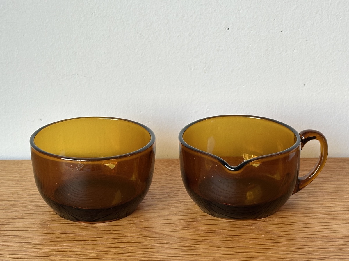 Glass/Milk&Sugar/Brown/set